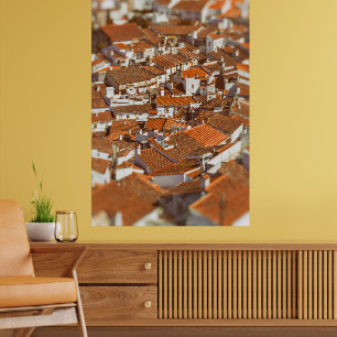 Castelo de Vide rooftops . Alentejo, Portugal. Poster