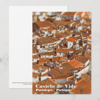 Castelo de Vide rooftops . Alentejo, Portugal. Thank You Card