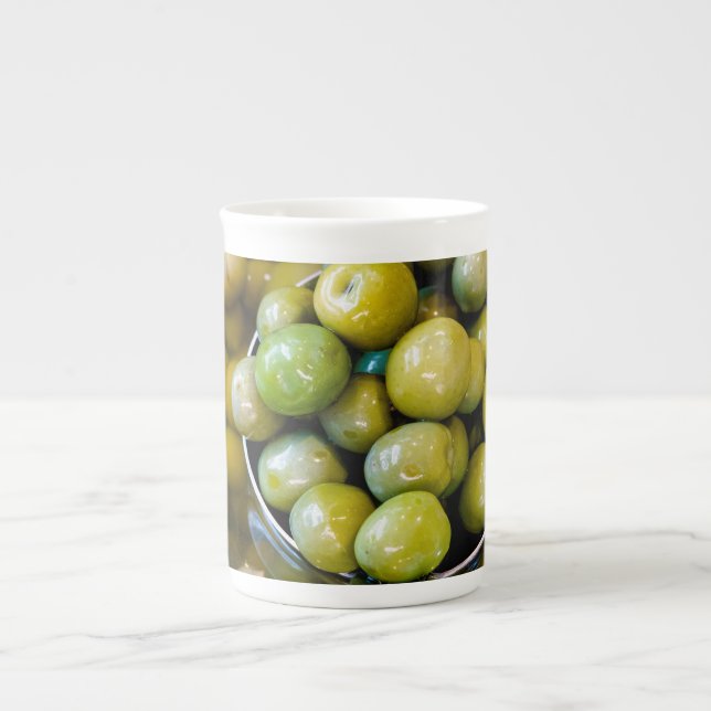 Castelvetrano Sweet Green Olives Bone China Mug (Front)