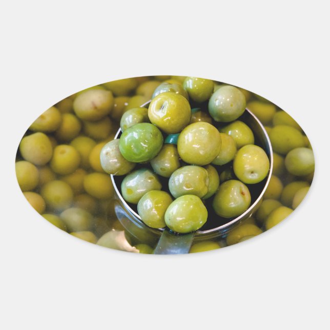 Castelvetrano Sweet Green Olives Oval Sticker (Front)