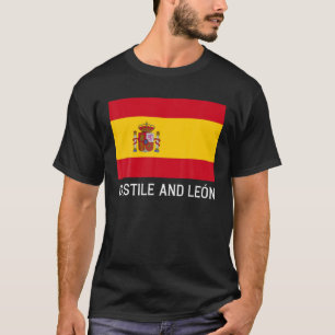 Castile And León Spain Flag Emblem Escudo Bandera T-Shirt