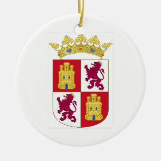 Castilla y Leon (Spain) Coat of Arms Ceramic Tree Decoration
