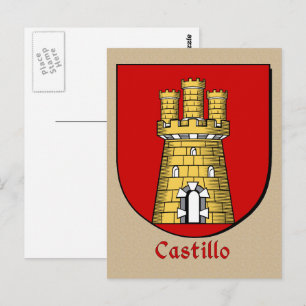 Castillo Ancestral Heraldic Shield Postcard