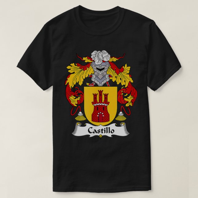 Castillo Coat of Arms  Family Crest  T-Shirt (Design Front)