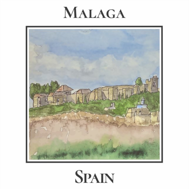 Castillo de Gibralfaro and Alcazaba. Malaga Spain (Front)