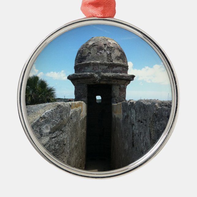 Castillo de San Marcos Turret, St. Augustine, FL Metal Tree Decoration (Front)