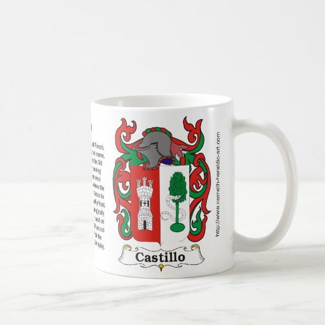 Castillo Family Coat of Arms Mug (Right)