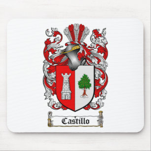 CASTILLO FAMILY CREST -  CASTILLO COAT OF ARMS MOUSE MAT