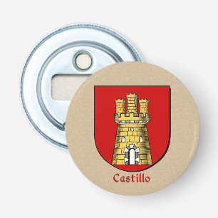 Castillo Heraldic Arms on Parchment Bottle Opener