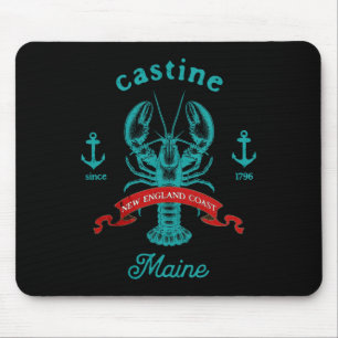 Castine Maine Lobster Fishing Vacation Beach Souve Mouse Mat