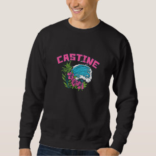 Castine Maine Summer Me Tropical Us Cities Floral  Sweatshirt