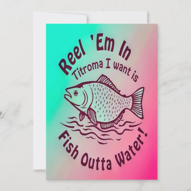 Casting a Line for Fun Invitation (Front)