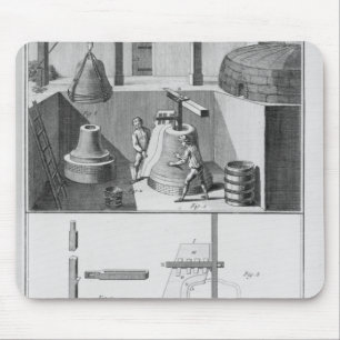 Casting bells, illustration from 'Encyclopaedia' Mouse Mat