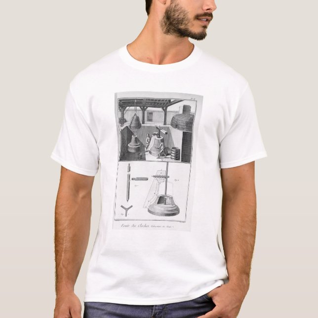Casting bells, illustration from 'Encyclopaedia' T-Shirt (Front)
