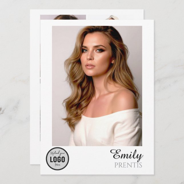 Casting Call Comp Cards | 5 Photos with Logo (Front/Back)