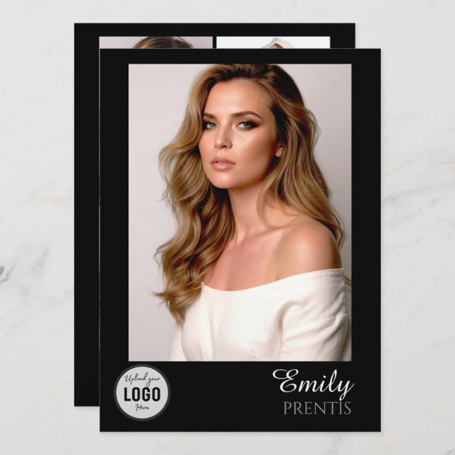 Casting Call Comp Cards | 5 Photos with Logo (Front/Back)