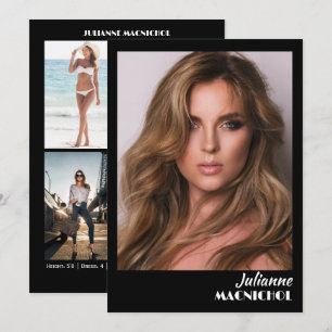 Casting Call Comp Cards for Models and Talent