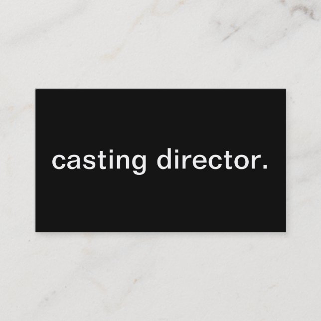 Casting Director Business Card (Front)