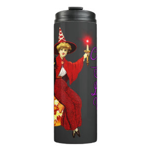 Casting Spells Like A Witch - Halloween Black Cat Thermal Tumbler