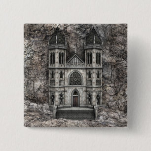 Castle 15 Cm Square Badge