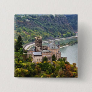 Castle 15 Cm Square Badge