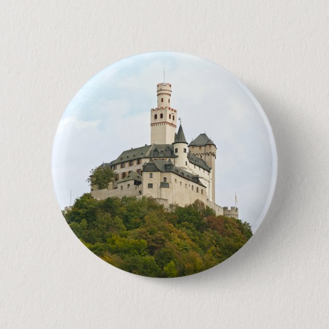 Castle 6 Cm Round Badge (Front)