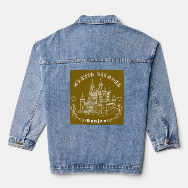 Castle- a classic design denim jacket (Back)