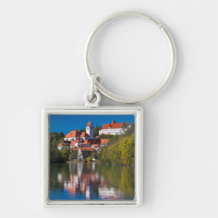 Castle and Abby by the River Key Ring