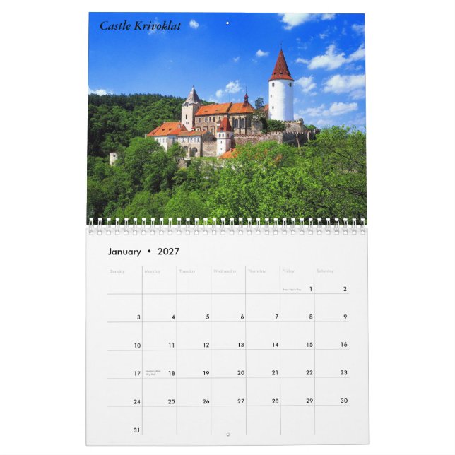 Castle and Chateaus 2011 Calendar (Jan 2027)