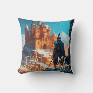 CASTLE AND HER DREAMER Throw Pillow