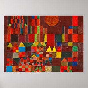 Castle and Sun, 1928 by Paul Klee Poster