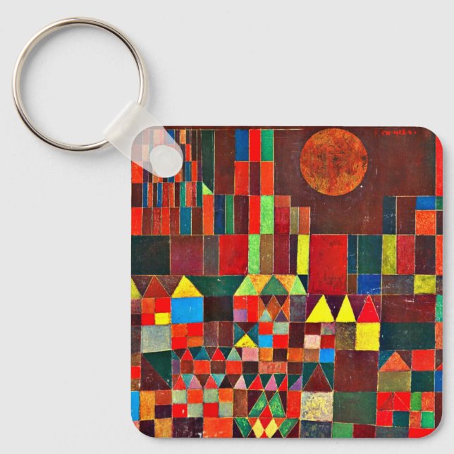 Castle and Sun by Paul Klee Key Ring (Front)