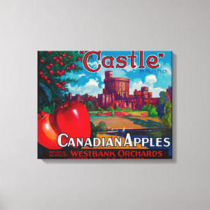 Castle Apple Label - Westbank B.C. Canada Canvas Print