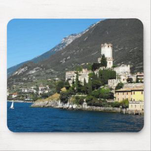 Castle at Malcesine, Lake Garda, Italy Mouse Mat