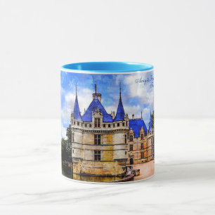 Castle Azay le Rideau, Loire Valley, France. Poste Mug