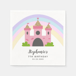 Castle Birthday Party Girls Princess Theme Napkin