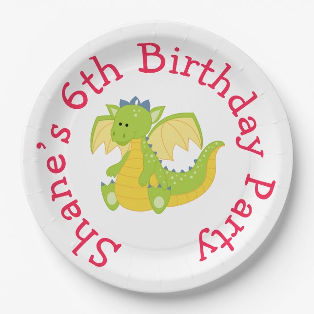 Castle Birthday Party Paper Plate (Front)