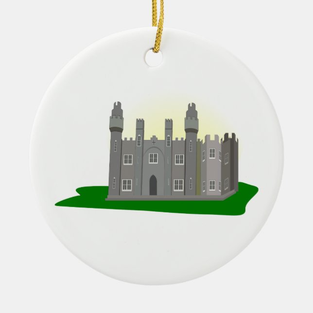 Castle Ceramic Tree Decoration (Front)