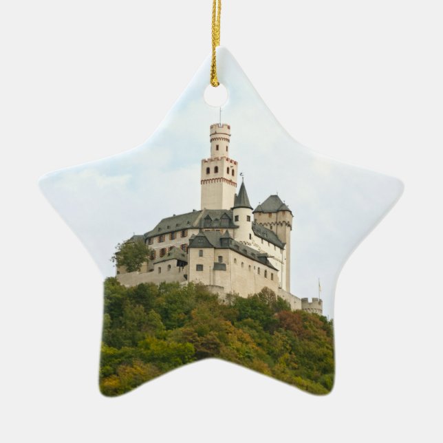 Castle Ceramic Tree Decoration (Front)