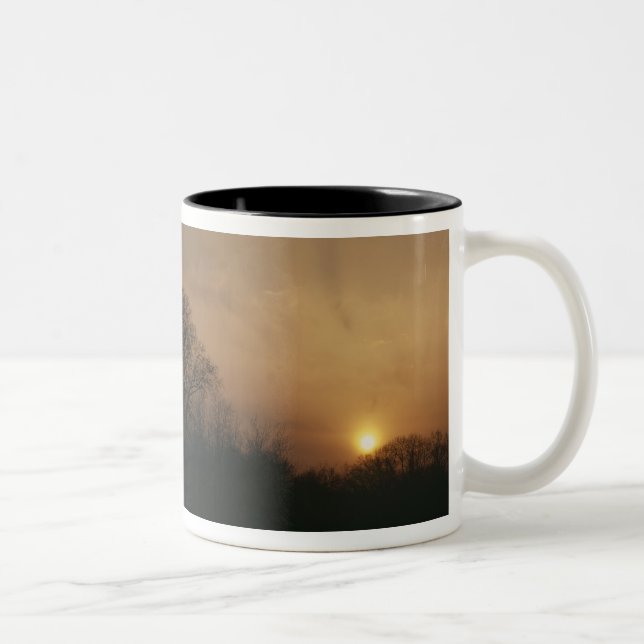 Castle Charlottenhof, Sunset Two-Tone Coffee Mug (Right)