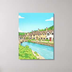 Castle Combe view canvas print