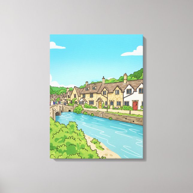 Castle Combe view canvas print (Front)