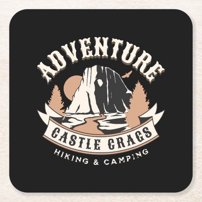 Castle Crags State Park California Square Paper Coaster (Front)