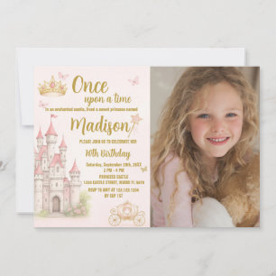 Castle & Crown Princess Birthday Invitation