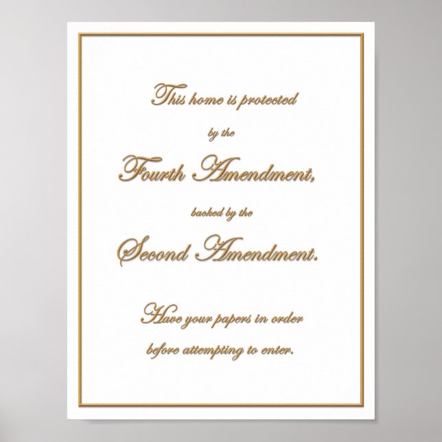 Castle Doctrine Notice Poster (Front)