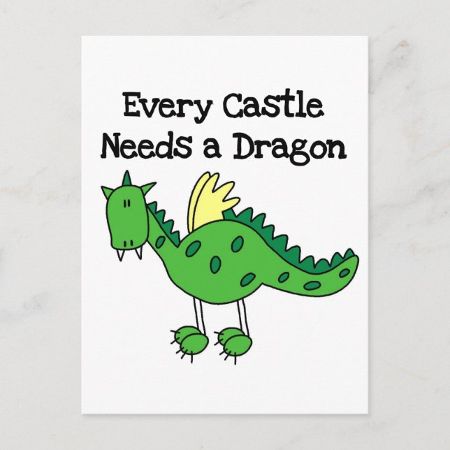 Castle Dragon Tshirts and Gifts Postcard (Front)