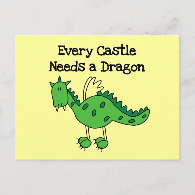 Castle Dragon Tshirts and Gifts Postcard (Front)