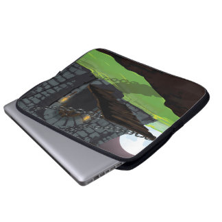 Castle drawbridge and Moat Laptop Sleeve
