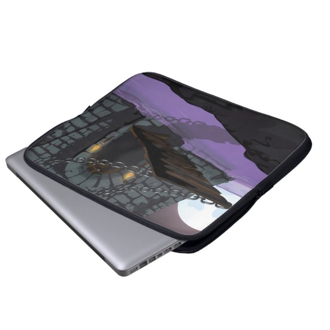 Castle drawbridge and Moat Laptop Sleeve (Front Bottom)