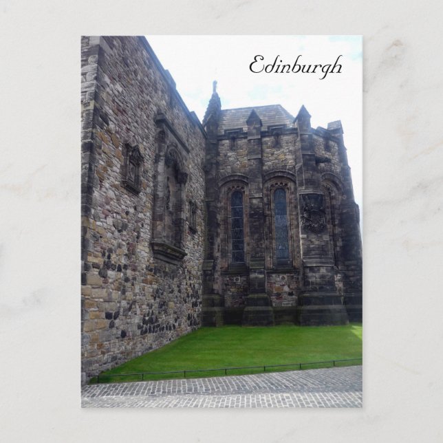 castle edinburgh church postcard (Front)